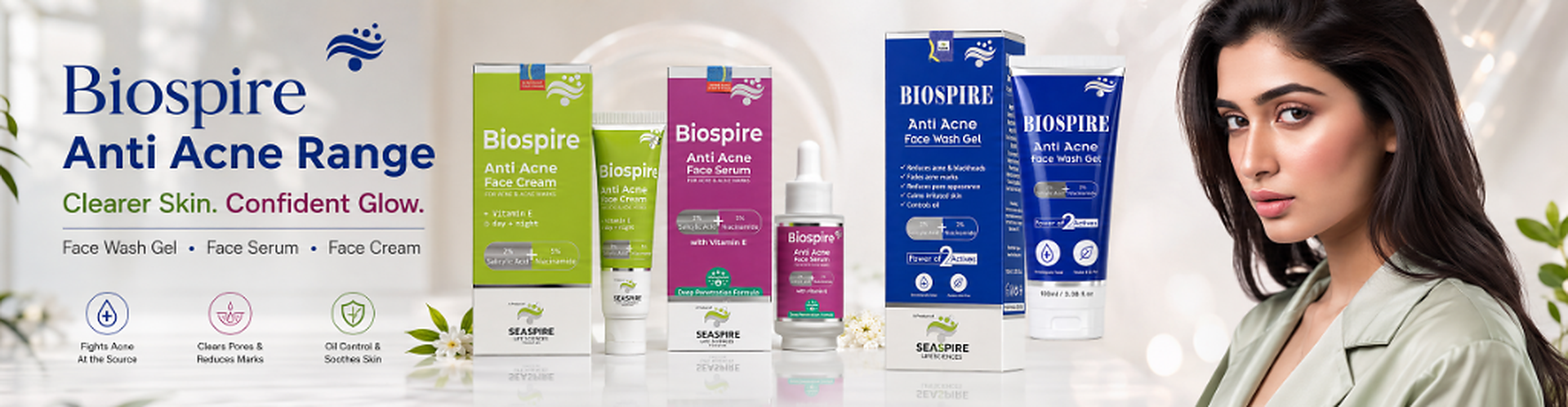 Biospire Anti-Acne Face Wash Banner