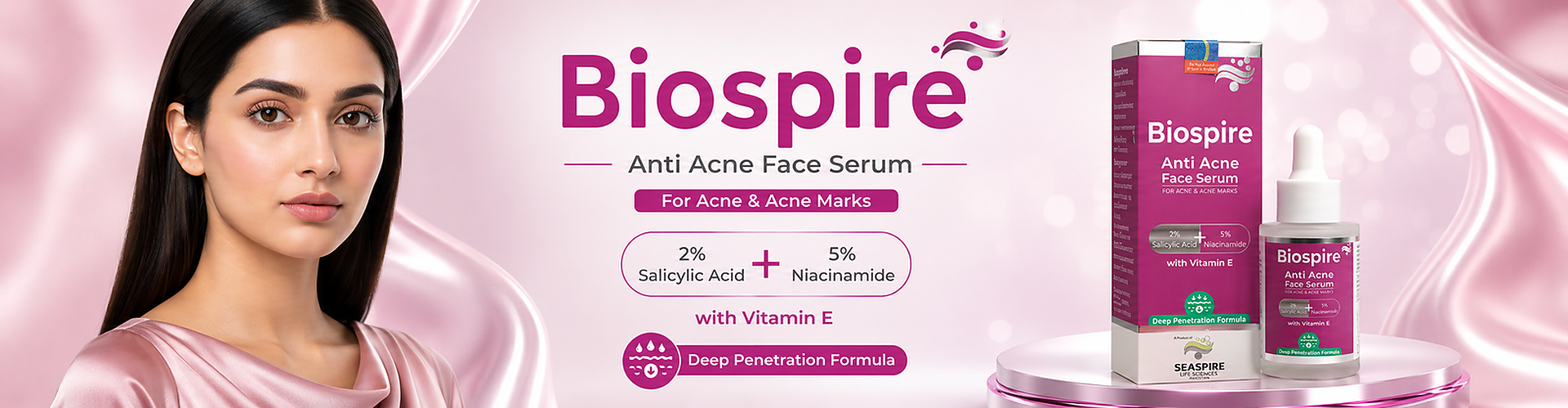 Biospire Anti-Acne Face Serum Banner