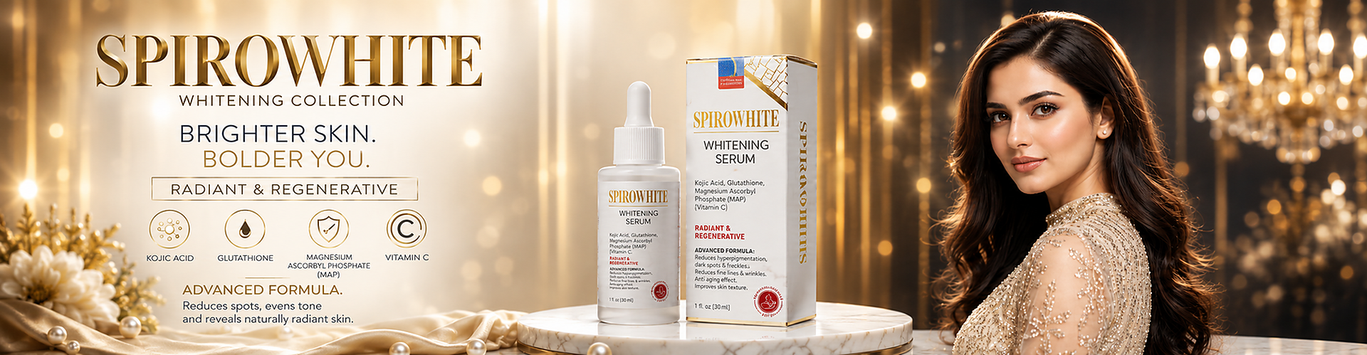 Spirowhite Whitening Serum Banner